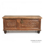 Vintage Handcarved Storage Trunk