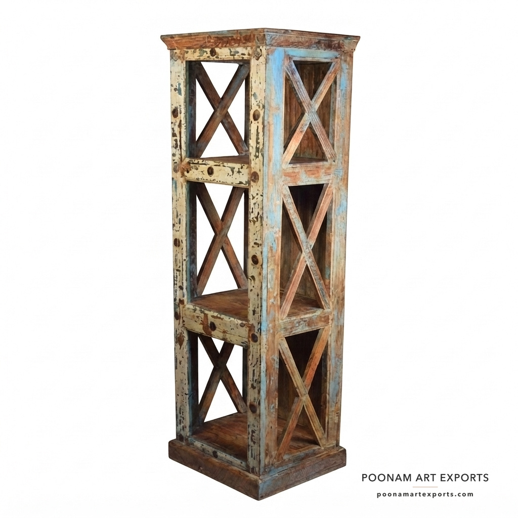 studio_1_front_center_wm Vintage Industrial Bookshelve - Image 1