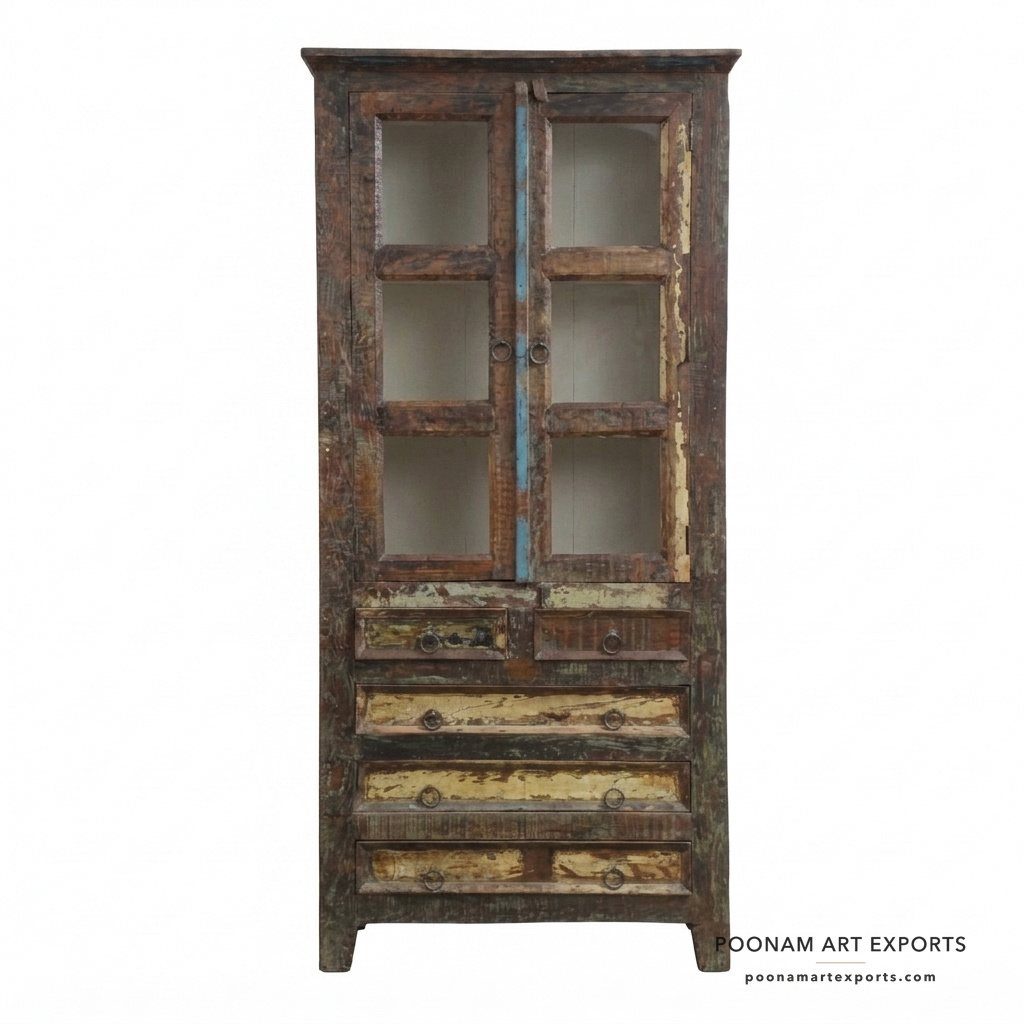 studio_1_front_center_wm Reclaimed Glass Bookshelves - Image 1