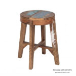 Recycled Wooden Unique Cafe Stool - Image 2