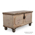 Antique Shabby Chic Indian Trunk - Image 2